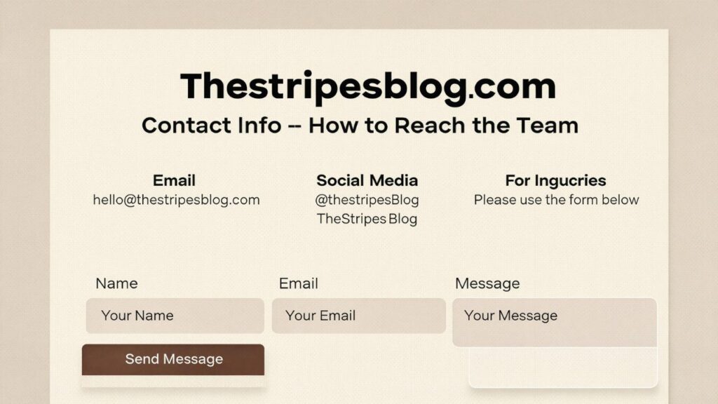 Thestripesblog.com contact info – How to Reach the Team